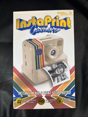 InstaPrint Camera - Cream Retro Instant Print Camera